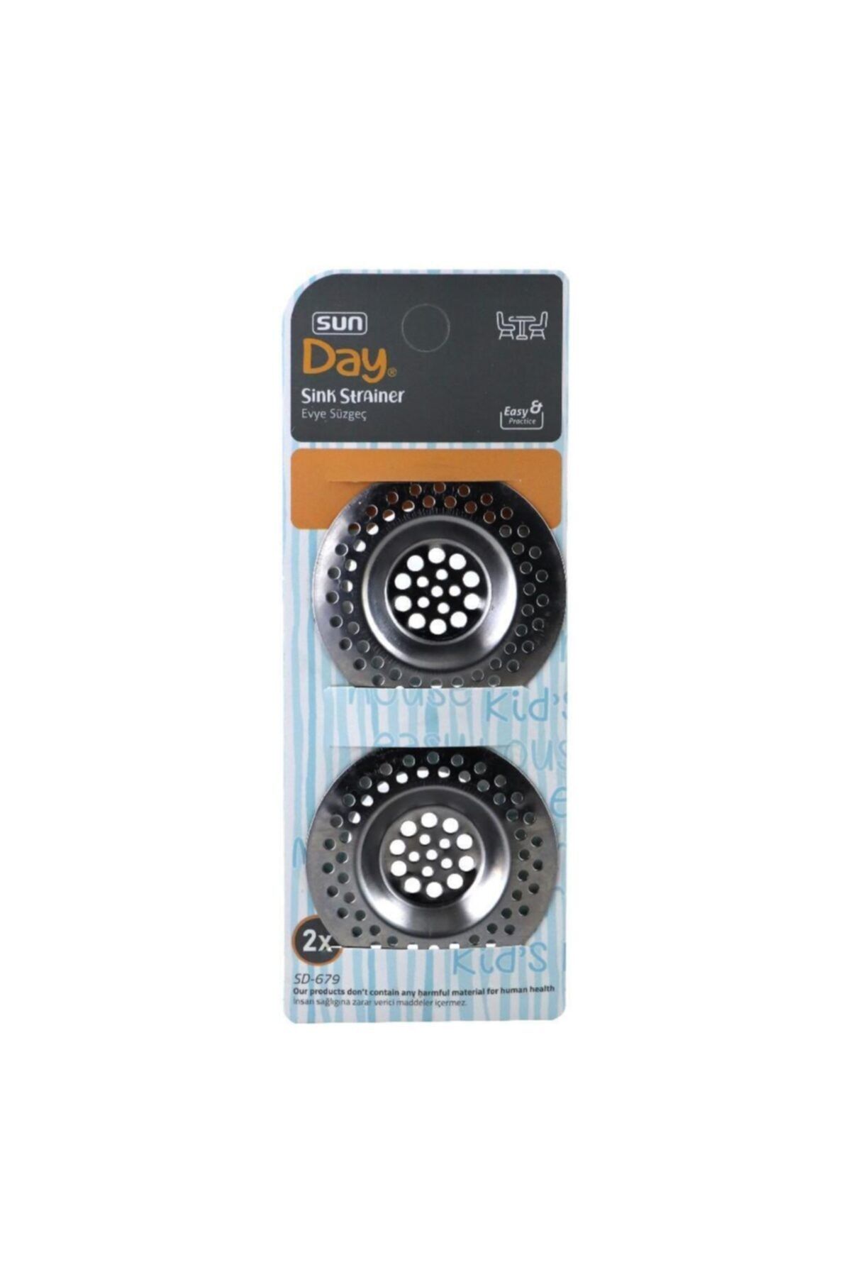 TYB244250567D211006081910 Metal Lavabo Süzgeci 2li Sd-679 - Görsel 1
